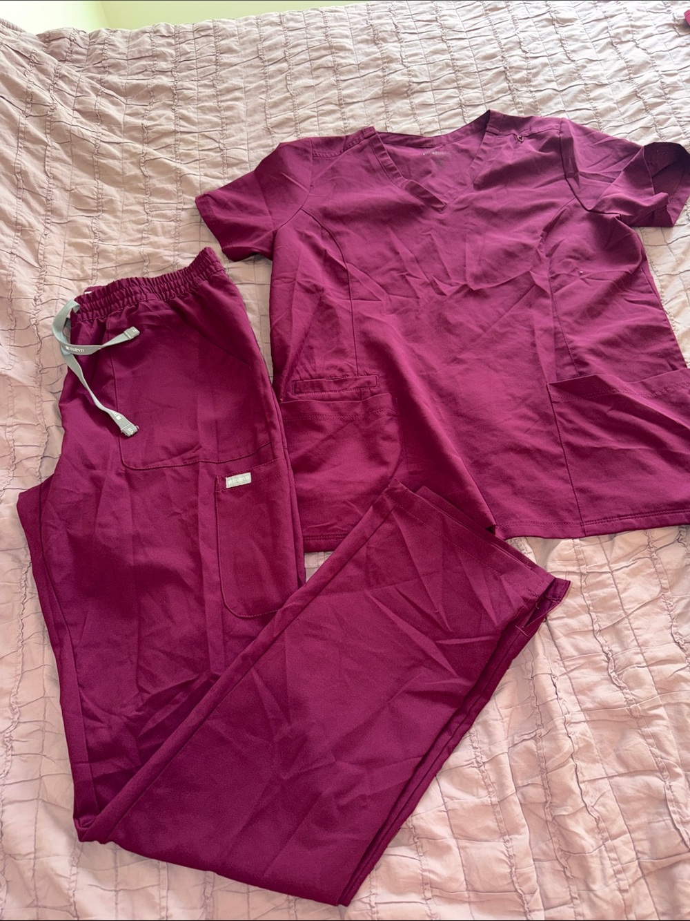 Unbranded Women's Berry scrub set - Elastic Waist Joggers